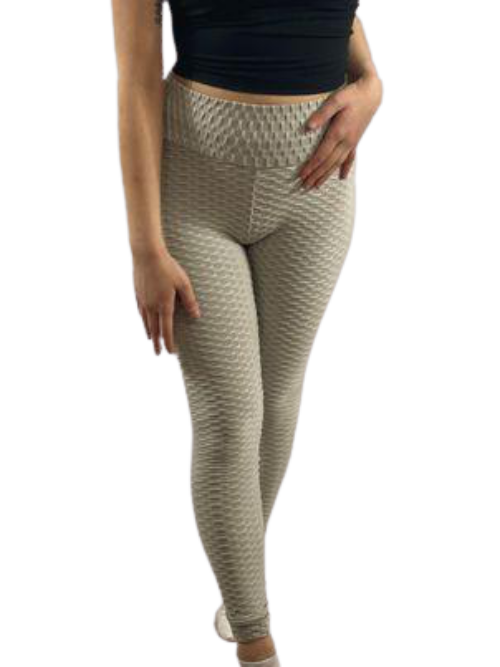 P.O.S.E Fortitude Textured Anti Cellulite Grey Scrunch Butt Lifting Gym Leggings