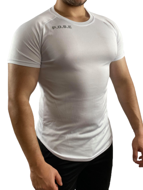 P.O.S.E Mens Shape Gym T-Shirt  Tight Fit