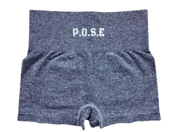 P.O.S.E Endurance Seamless Grey Sports Gym Shorts